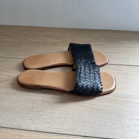Madewell The Lianne Slide in Woven Leather - Picture 2 of 4